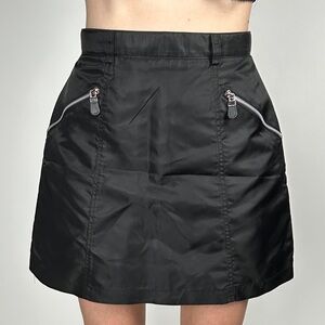 Vertigo Paris 90’s Vintage Nylon Zip Pocket Mini Skirt